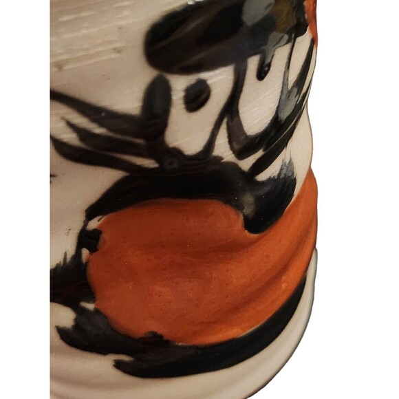 Japanese Daruma Yunomi Hand Painted Hand Made Teacup Mug Good Luck 4" Tall - Picture 5 of 7